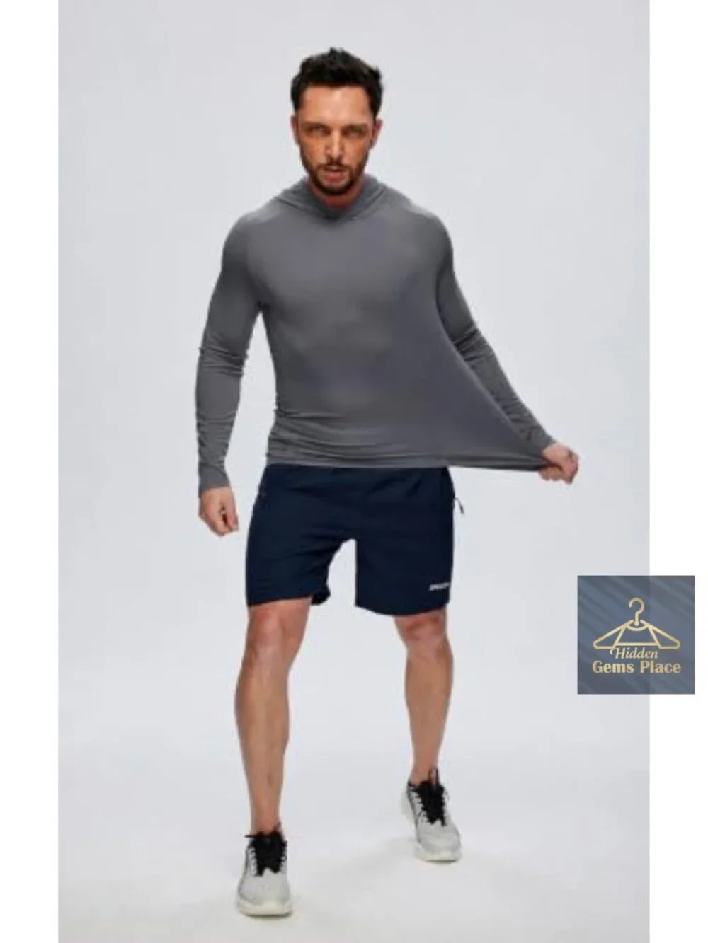 5 Pack Mens UPF 50+ Hoodie Long Sleeve Sun Shirts Fishing Shirts